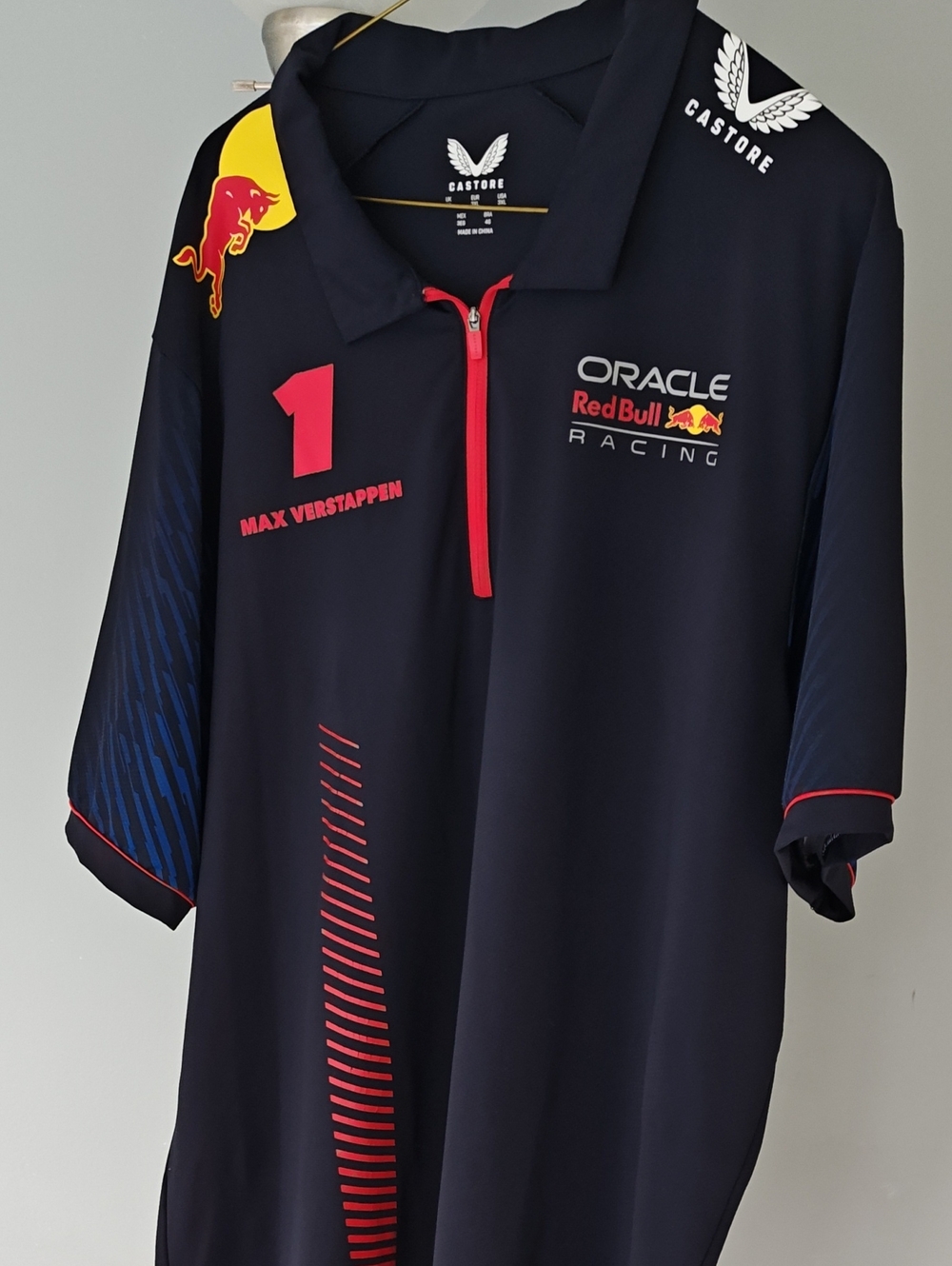 Max Verstappen #1 Red Bull Racing Castore Quarter-Zip Polo 3XL